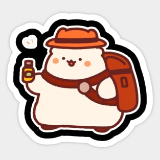 Backpacka-Sipster Bear Sticker